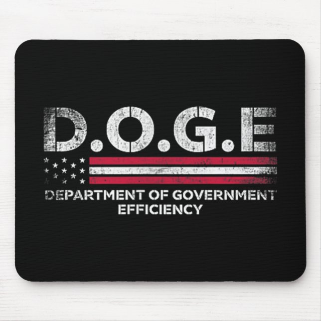 Doge D.o.g.e. Department Of Government Efficiency  Mouse Mat (Front)