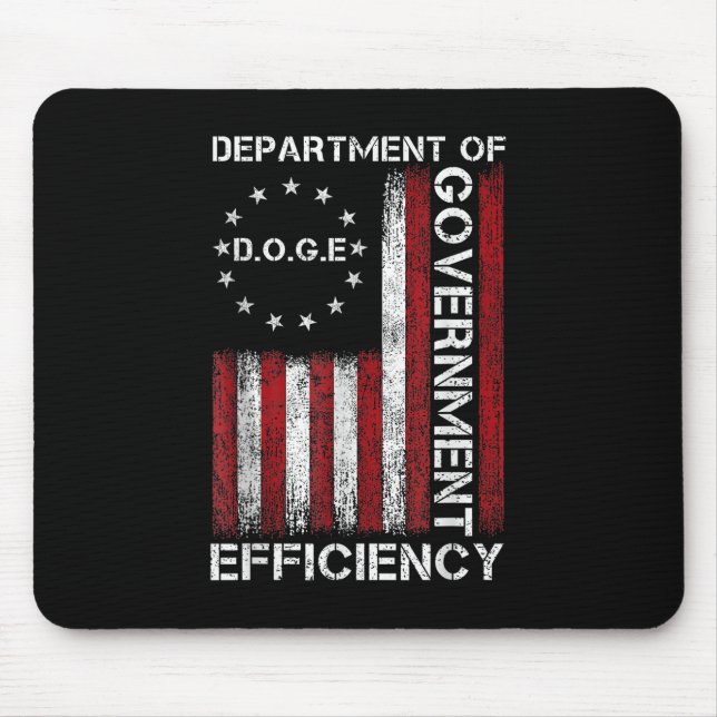 Doge D.o.g.e. Department Of Government Efficiency  Mouse Mat (Front)