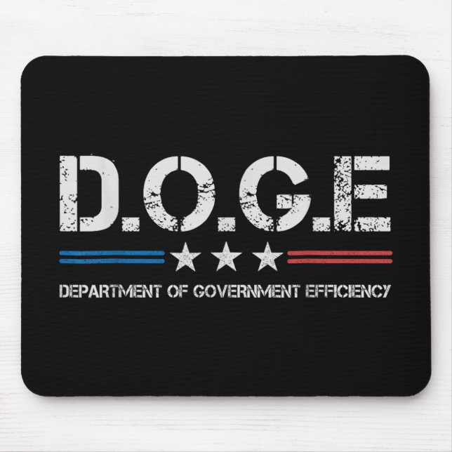 Doge D.o.g.e. Department Of Government Efficiency  Mouse Mat (Front)