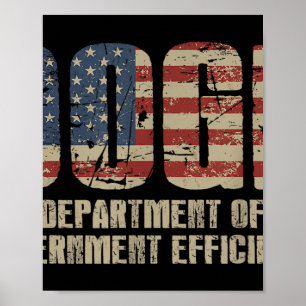 Doge D.o.g.e. Department Of Government Efficiency Poster