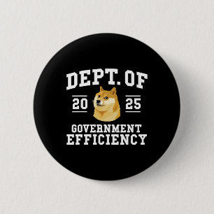 Doge D.o.g.e Department Of Government Efficiency T 6 Cm Round Badge