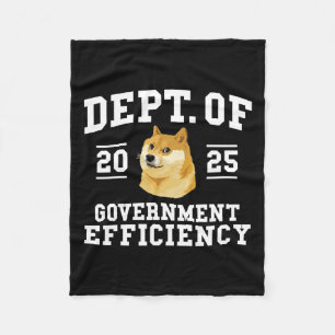 Doge D.o.g.e Department Of Government Efficiency T Fleece Blanket