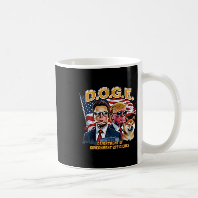 Doge D.o.g.e. Make America Efficient Again Trump D Coffee Mug (Right)
