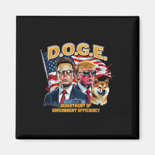 Doge D.o.g.e. Make America Efficient Again Trump D Magnet