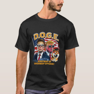 Doge D.o.g.e. Make America Efficient Again Trump D T-Shirt