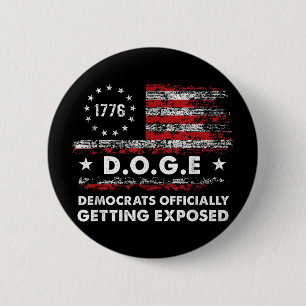 Doge Democrats Officially Getting Exposed Trump 20 6 Cm Round Badge