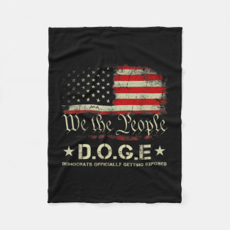 Doge Democrats Officially Getting Exposed Trump 20 Fleece Blanket