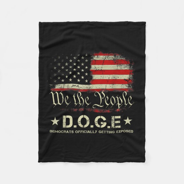 Doge Democrats Officially Getting Exposed Trump 20 Fleece Blanket (Front)