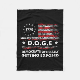 Doge Democrats Officially Getting Exposed Trump 20 Fleece Blanket