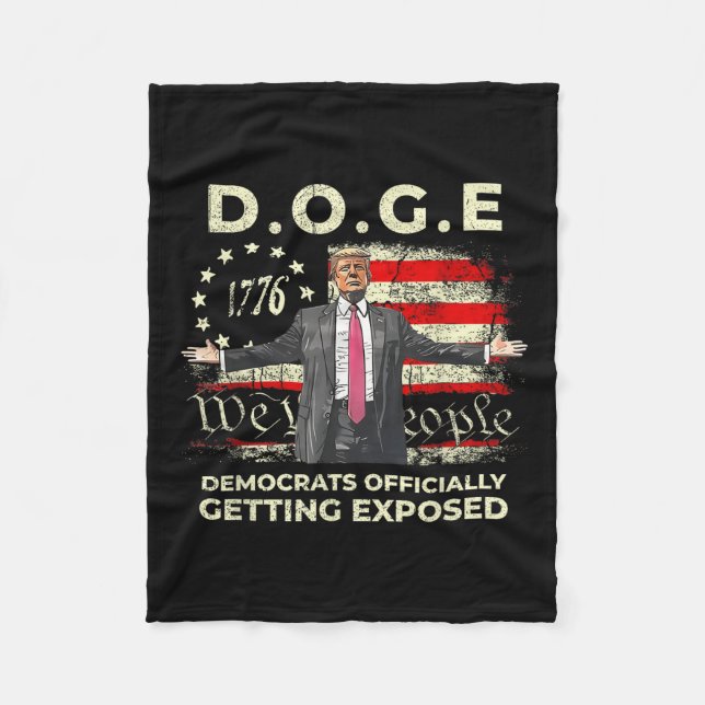 Doge Democrats Officially Getting Exposed Trump 20 Fleece Blanket (Front)