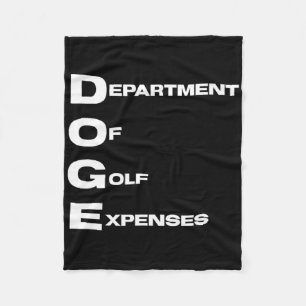 Doge Department Of Golf Expenses Trump Hypocrite D Fleece Blanket