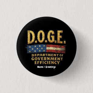 DOGE Department of Government Efficiency 3 Cm Round Badge