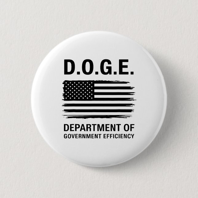 Doge Department Of Government Efficiency 4  6 Cm Round Badge (Front)