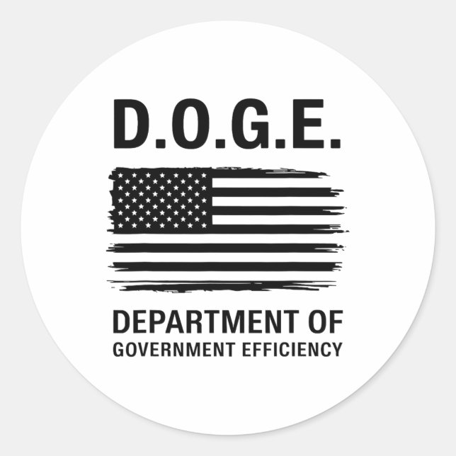 Doge Department Of Government Efficiency 4  Classic Round Sticker (Front)