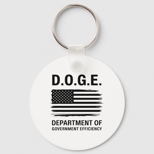 Doge Department Of Government Efficiency 4  Key Ring (Front)