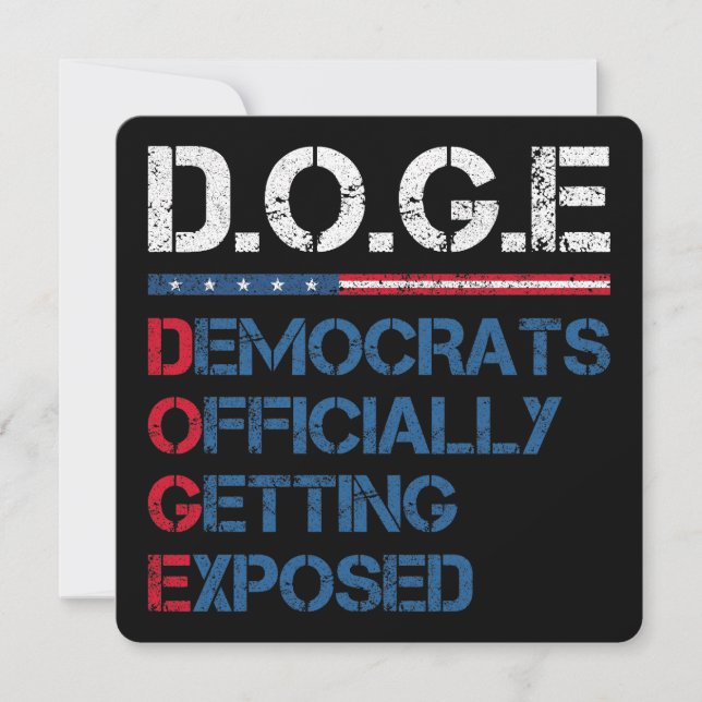 DOGE Department Of Government Efficiency Invitation (Front)