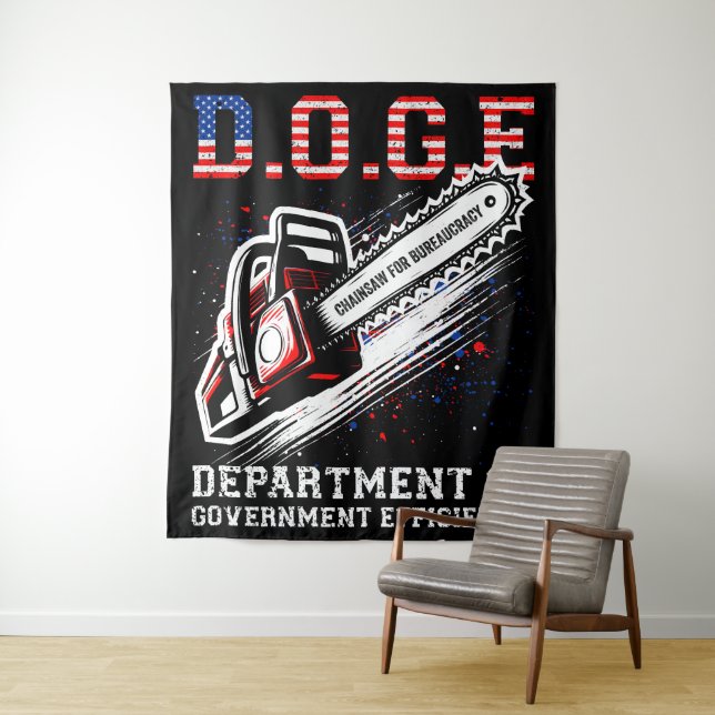 DOGE Department Of Government Efficiency Tapestry (In Situ)
