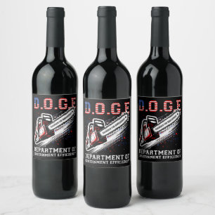 DOGE Department Of Government Efficiency Wine Label