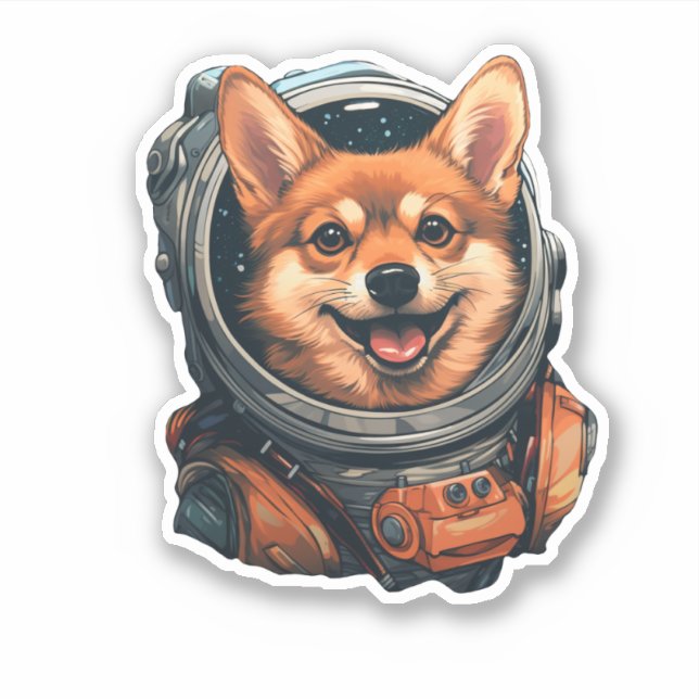 Doge Dog Astro Dog Shiba Inu Sticker (Front)