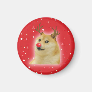 Doge Dogright Doggo Dog Christmas Meme Card red Magnet