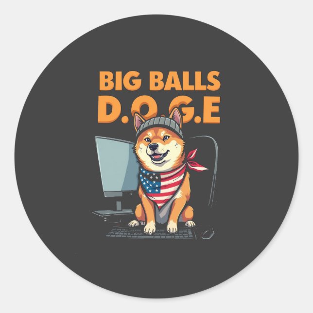 Doge epartment of government Efficiency  Classic Round Sticker (Front)