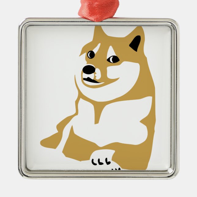 Doge - internet meme metal tree decoration (Front)