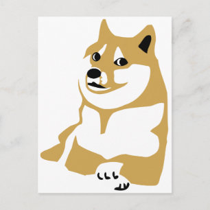 Doge - internet meme postcard