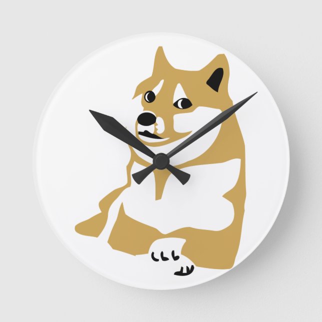 Doge - internet meme round clock (Front)