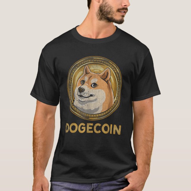 DOGE Logo Dogecoin Crypto Coin Token Meme Coin  T-Shirt (Front)