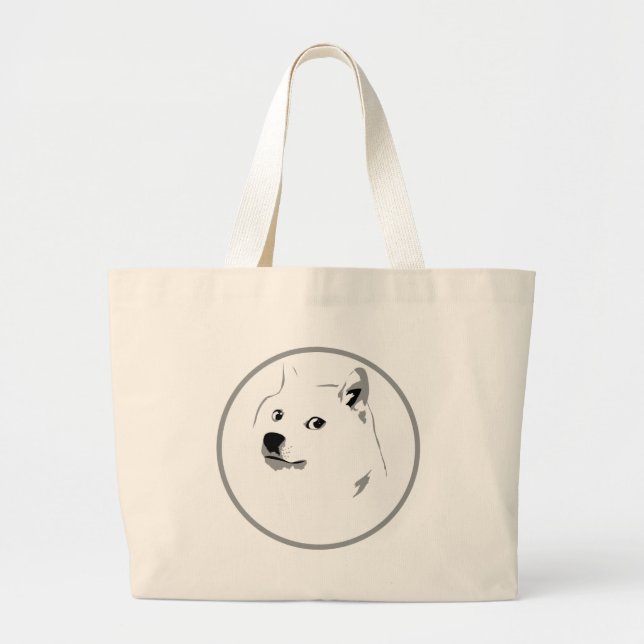 Doge logo shopping sack large tote bag (Front)