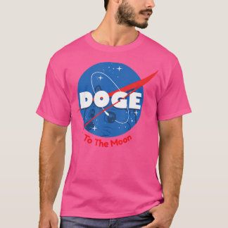Doge Space Print  To The Moon  Dogecoin T-Shirt