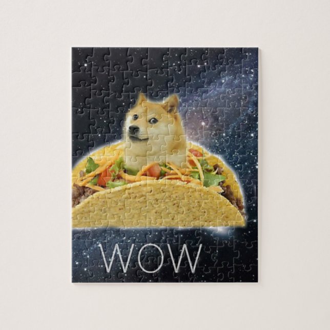 doge space taco meme jigsaw puzzle (Vertical)