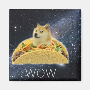 doge space taco meme magnet