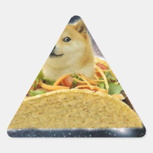 doge space taco meme triangle sticker