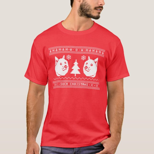 Doge Such Christmas T-Shirt (Front)
