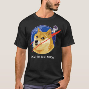 Doge To The Moon Astronaut NASA Shibu Inu Meme Dog T-Shirt