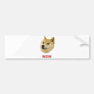 Doge Very Wow Much Dog Such Shiba Shibe Inu Bumper Sticker