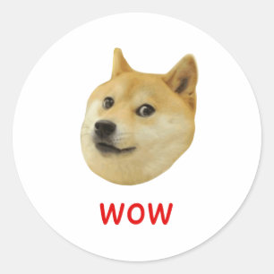 Doge Very Wow Much Dog Such Shiba Shibe Inu Classic Round Sticker