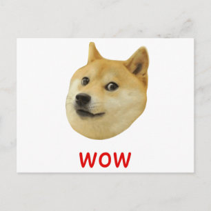 Doge Very Wow Much Dog Such Shiba Shibe Inu Postcard