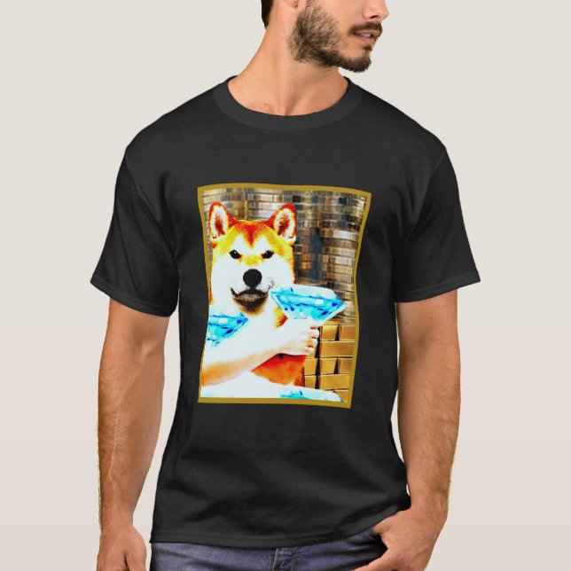 Doge with diamond fists T-Shirt (Front)