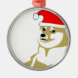 doge wow meme very xmas such hat many santa metal tree decoration