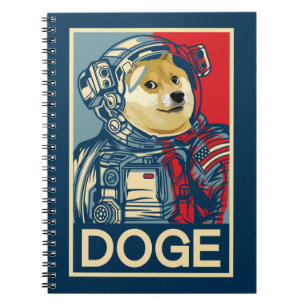 Dogecoin Astronaut Doge To The Moon Crypto Funny Notebook