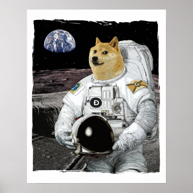 Dogecoin astronaut poster (Front)