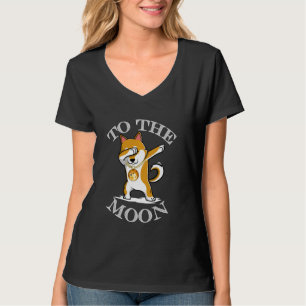Dogecoin Dab To The Moon Crypto Meme Doge Hodl Dab T-Shirt