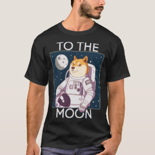 Dogecoin Dog Astronaut To the Moon Blockchain HODL T-Shirt