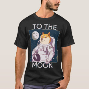 Dogecoin Dog Astronaut To the Moon Blockchain HODL T-Shirt