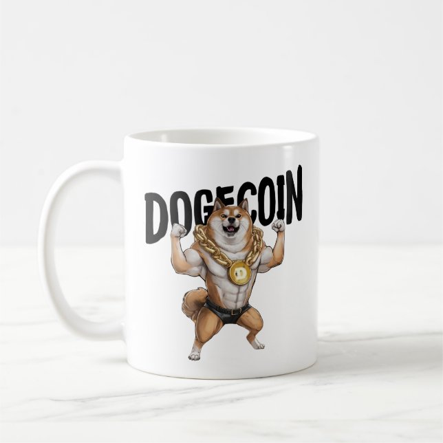 Dogecoin Dog Coffee Mug (Left)
