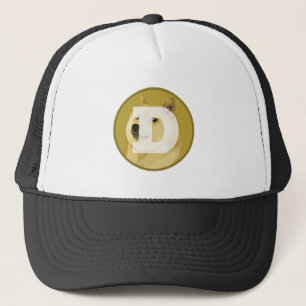 Dogecoin Dog Logo Reveal Image - Trucker Hat