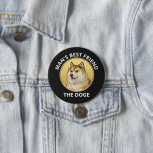 Dogecoin Dog Personalised 7.5 Cm Round Badge