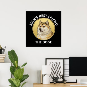 Dogecoin Dog Personalized Poster